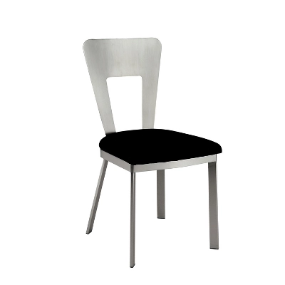 7pc Langton Dining Set W/Rectangular Back Chairs Silver/Black - HOMES: Inside + Out - Image 2