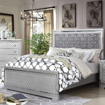 6pc Tenaya Bedroom Set Silver/Gray - HOMES: Inside + Out - Image 2