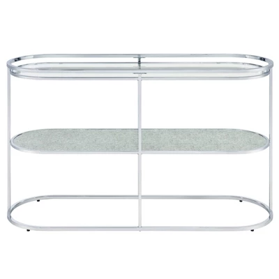 Yarmuth Glam 1 Shelf Sofa Table Chrome - HOMES: Inside + Out - Image 4