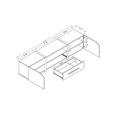 Miran Contemporary TV Stand For TVs Up To 80" - HOMES: Inside + Out - Image 4