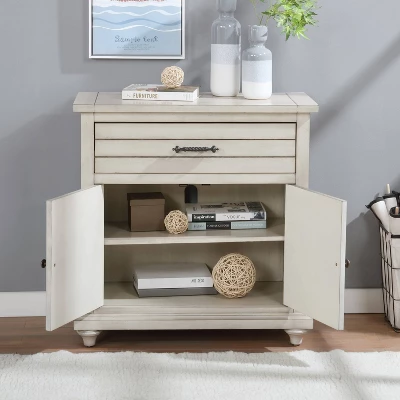 Longo Hallway Cabinet Antique White - HOMES: Inside + Out - Image 2