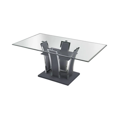 72" Lexinton Rectangle Glass Top Dining Table - HOMES: Inside + Out - Image 5