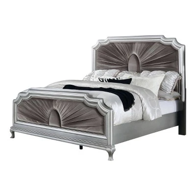 3pc Queen Bentlee Bedroom Set With 2 Nightstands Silver/Warm Gray - HOMES: Inside + Out - Image 3