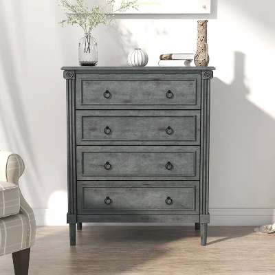 Latimer Traditional 4 Drawer Chest - HOMES: Inside + Out - Image 3