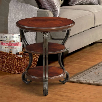 Telmin Traditional Side Table Brown Cherry - HOMES: Inside + Out