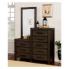Simones Rustic 8 Drawer Dresser And Mirror Wire-Brushed Rustic Brown - HOMES: Inside + Out