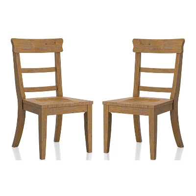 2pk Strasbourg Rustic Ladder Back Side Chairs - HOMES: Inside + Out - Image 7