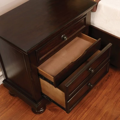 Mariotti Felt Lined Top Drawer Nightstand Brown Cherry - HOMES: Inside + Out - Image 3