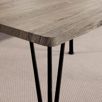 3pc Fairlands X Cross Back Dining Table Set Gray/Dark Bronze - HOMES: Inside + Out - Image 5