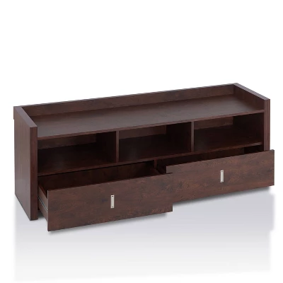 Flatcar Multi Functional Storage TV Stand For TVs Up To 65" Vintage Walnut - HOMES: Inside + Out - Image 4
