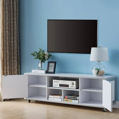 Pierre TV Stand For TVs Up To 60" Winter White - HOMES: Inside + Out - Image 4