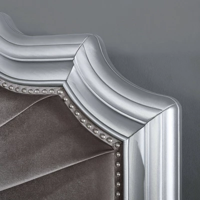 3pc Queen Bentlee Bedroom Set With 2 Nightstands Silver/Warm Gray - HOMES: Inside + Out - Image 10