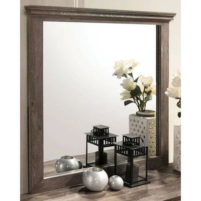 2pc Jacobia 6 Drawer Dresser And Mirror Set Gray - HOMES: Inside + Out - Image 3