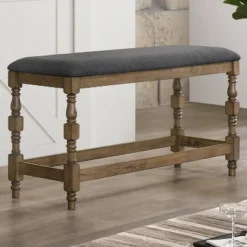 Bringe Upholstered Counter Height Bench - HOMES: Inside + Out