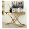 Sunkissed Modern Mirrored Sofa Table Brass - HOMES: Inside + Out