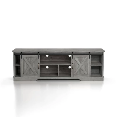 Clander Barn Door TV Stand For TVs Up To 70" Vintage Gray Oak - HOMES: Inside + Out - Image 5