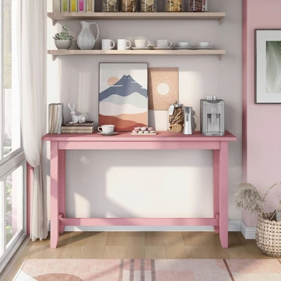 Rockland Counter Height Table With USB Port Antique Pink - HOMES: Inside + Out - Image 4