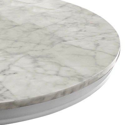 Kennegad Round Dining Table White - HOMES: Inside + Out - Image 6