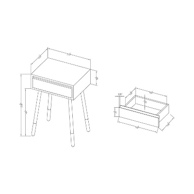 Vallejo Modern Style Side Table Blue - HOMES: Inside + Out - Image 3