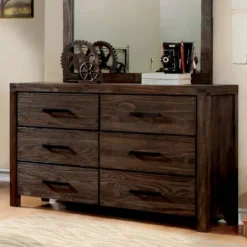 Hayes 6 Drawer Dresser Light Brown/Dark Gray - HOMES: Inside + Out
