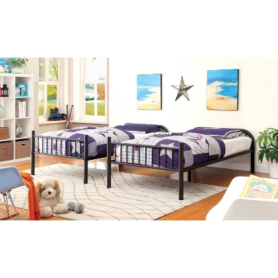 HOMES: Inside + Out Twin Over Twin Kids' Dero Bed Black - IoHOMES - Image 3