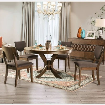 53" Raven Round Dining Table Walnut - HOMES: Inside + Out - Image 2