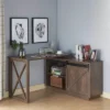 Sevyn Transitional L Shape Desk Walnut Oak - HOMES: Inside + Out