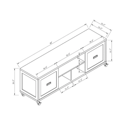 Pierre TV Stand For TVs Up To 60" Winter White - HOMES: Inside + Out - Image 5