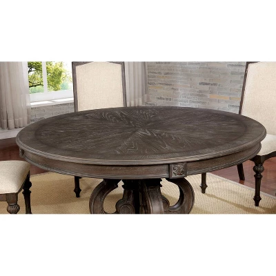 5pc Darja Round Dining Table Set Brown - HOMES: Inside + Out - Image 3