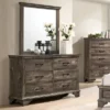 2pc Jacobia 6 Drawer Dresser And Mirror Set Gray - HOMES: Inside + Out
