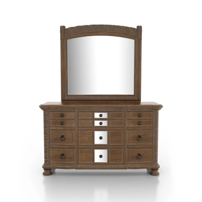2pc Lellen Dresser And Mirror Set Rustic Natural Tone - HOMES: Inside + Out - Image 7