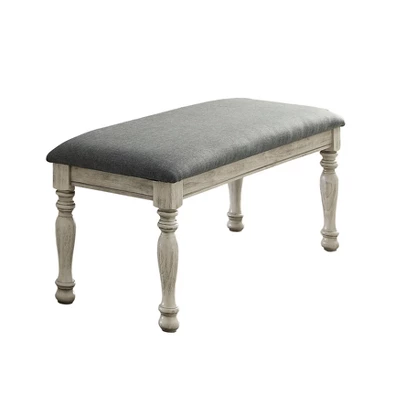 7pc Gordon Transitional Dining Set Antique White/Gray - HOMES: Inside + Out - Image 3