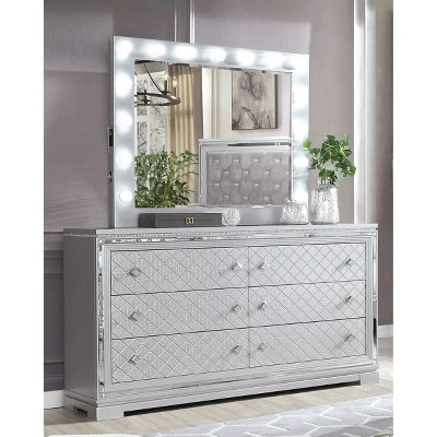 6pc Tenaya Bedroom Set Silver/Gray - HOMES: Inside + Out - Image 5