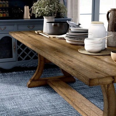 Shelia Solid Pine Wood Dining Table Rustic Pine - HOMES: Inside + Out - Image 2