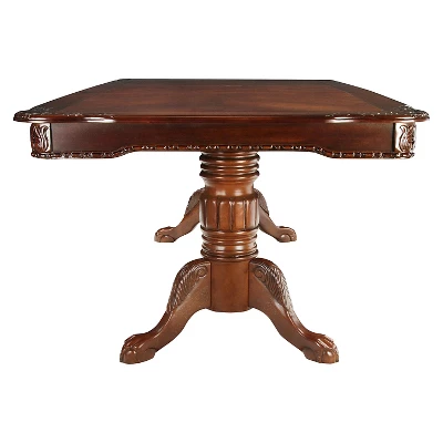 Belliere Elegant Carved Double Pedestal Extendable Dining Table Red - HOMES: Inside + Out - Image 2