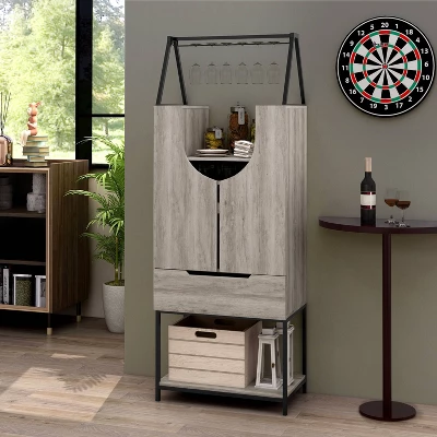 Meluse Multi Storage Wine Cabinet Vintage Gray - HOMES: Inside + Out - Image 4