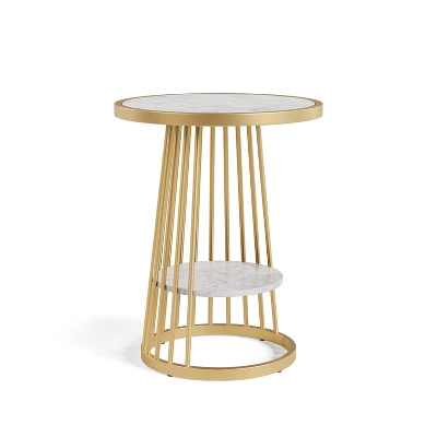 Tinful Modern Round Side Table - HOMES: Inside + Out - Image 10