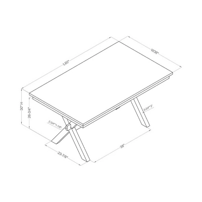 60" Arga Transitional Wood Dining Table Gray/Antique White - HOMES: Inside + Out - Image 4