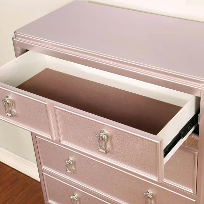 Arehart Contemporary Felt-Lined Top Drawer Chest Rose Gold - HOMES: Inside + Out - Image 2