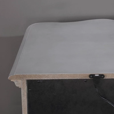 3pc Queen Bentlee Bedroom Set With 2 Nightstands Silver/Warm Gray - HOMES: Inside + Out - Image 7