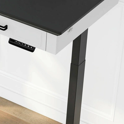 47" Losondo Transitional Height Adjustable Desk With USB Ports - HOMES: Inside + Out - Image 2