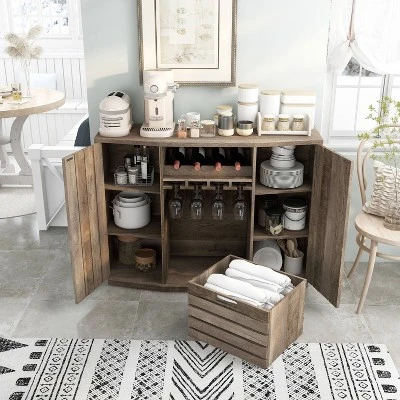 Candy Plank Inspired Dining Buffet With Removable Crate Reclaimed Oak - HOMES: Inside + Out - Image 6