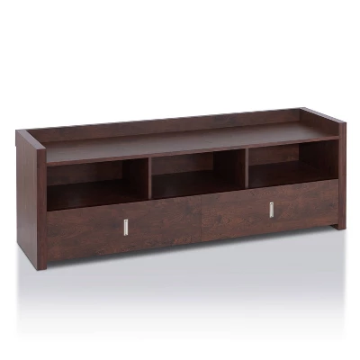 Flatcar Multi Functional Storage TV Stand For TVs Up To 65" Vintage Walnut - HOMES: Inside + Out - Image 3