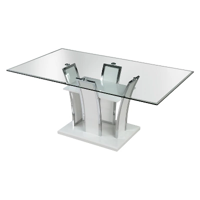 72" Lexinton Rectangle Glass Top Dining Table - HOMES: Inside + Out - Image 6