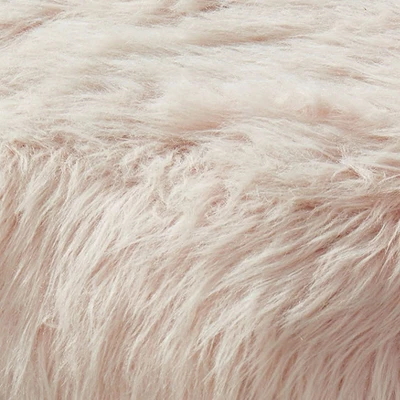 42" Korbin Faux Fur Like Glam Bench Pink - HOMES: Inside + Out - Image 3