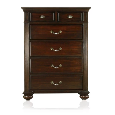 3pc California King Pennings Traditional Bed Set And Nightstand With Chest Dark Walnut - HOMES: Inside + Out - Image 13