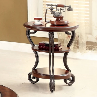 Telmin Traditional Side Table Brown Cherry - HOMES: Inside + Out - Image 2