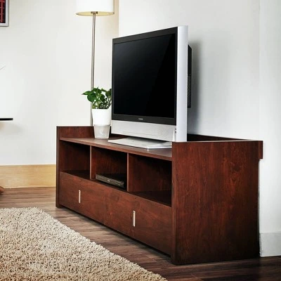 Flatcar Multi Functional Storage TV Stand For TVs Up To 65" Vintage Walnut - HOMES: Inside + Out - Image 7