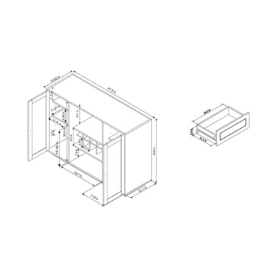 Candie Modern Multi-Storage Dining Buffet With Glass Cabinets Espresso - HOMES: Inside + Out - Image 4