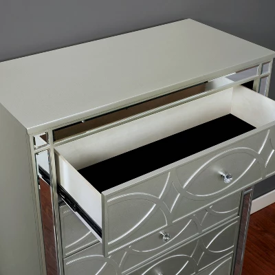 La Mesa 5 Drawer Glam Chest Silver - HOMES: Inside + Out - Image 2